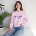 Strength and Dignity Proverbs 31:25 embroidered Christian sweatshirt