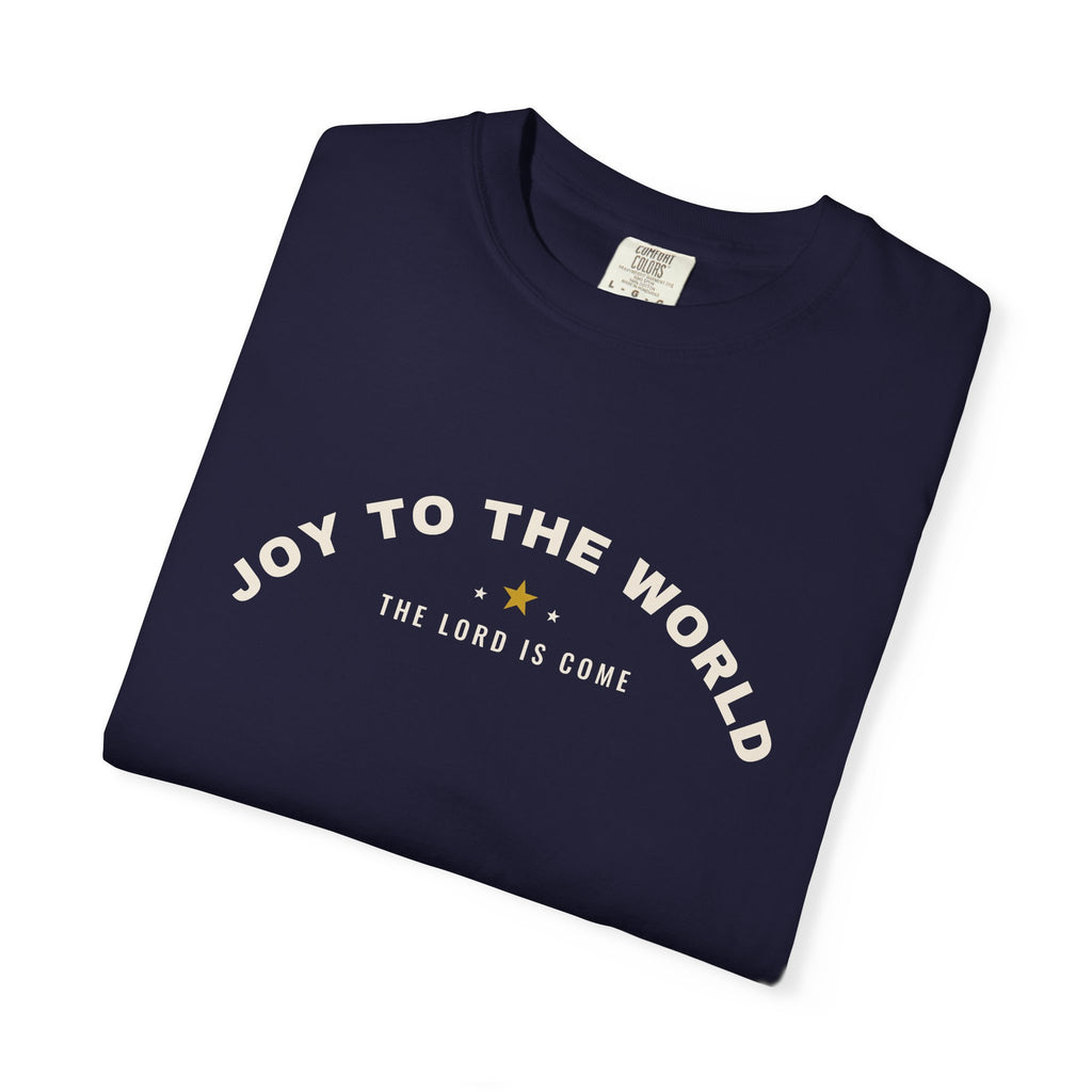Joy to the World Shirt, Comfort Colors Christian Christmas Tee, Retro Religious Christmas T-Shirt, Unisex Faith Holiday Shirt, Church Gift