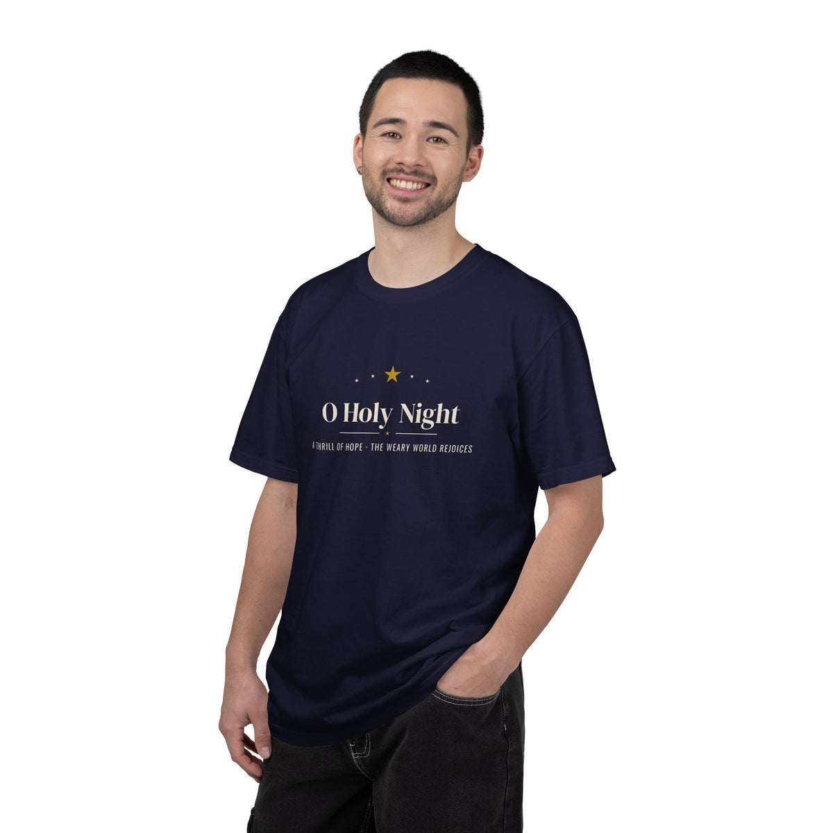 O Holy Night Shirt, Comfort Colors Christian Christmas Tee, Unisex Religious Christmas T-Shirt, Faith Holiday Gift, Christmas Hymn Shirt
