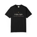 O Holy Night Christian Christmas hymn t-shirt with gold star