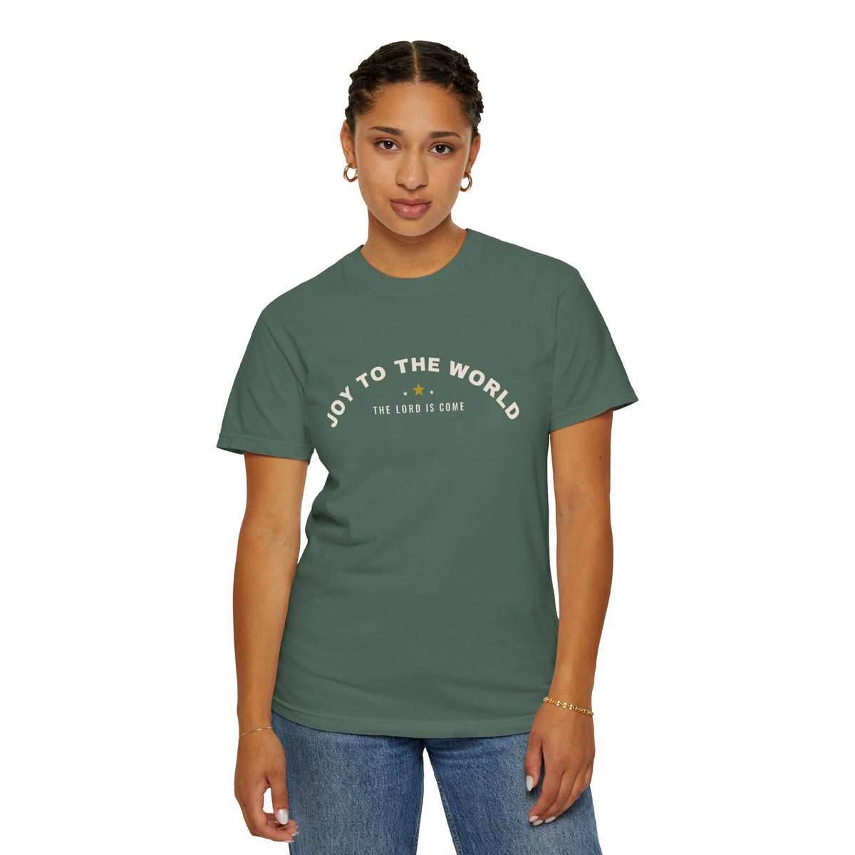 Joy to the World Shirt, Comfort Colors Christian Christmas Tee, Retro Religious Christmas T-Shirt, Unisex Faith Holiday Shirt, Church Gift