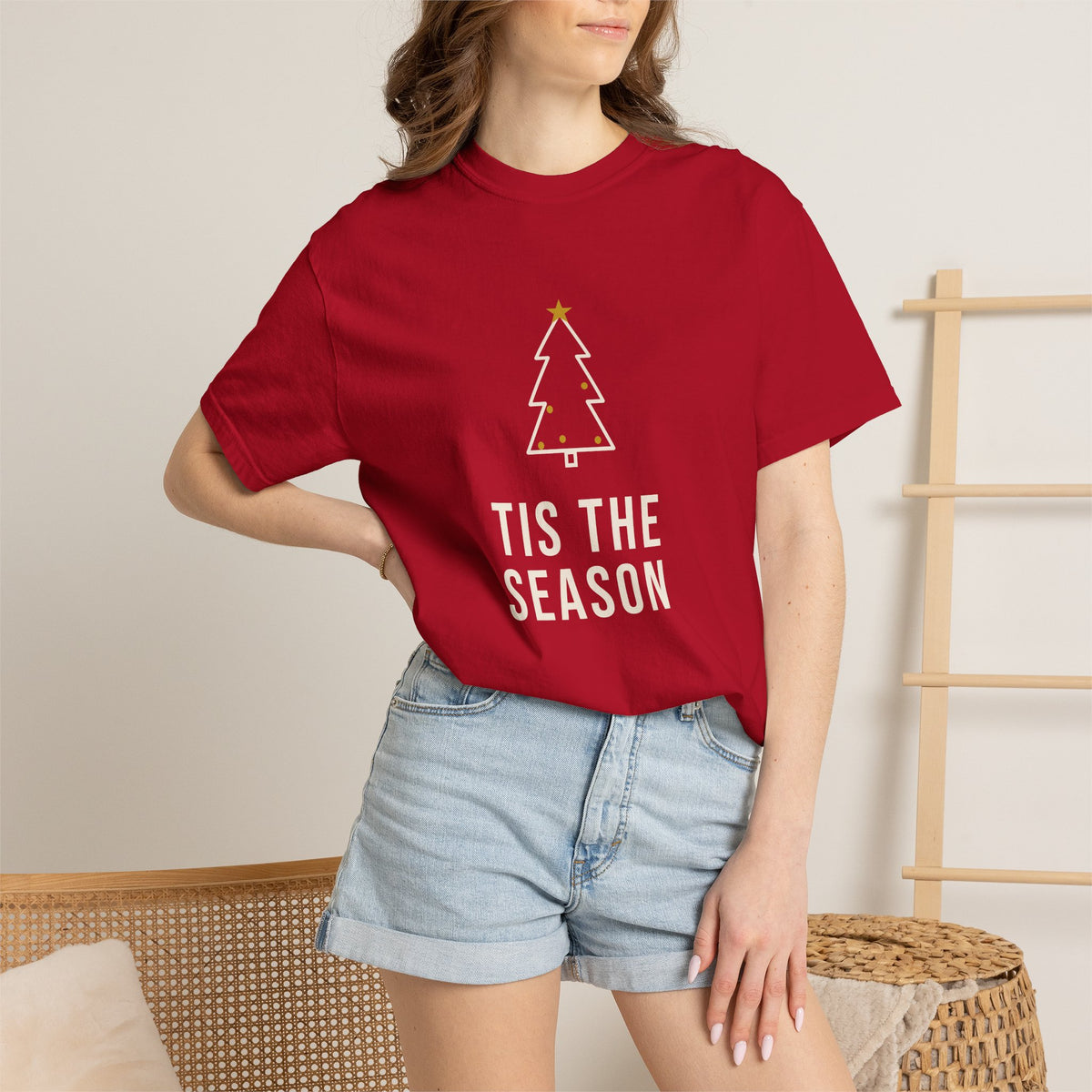 Tis the Season minimalist Christmas tree t-shirt