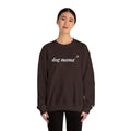 Personalized Dog Mama embroidered sweatshirt with dog name on sleeve
