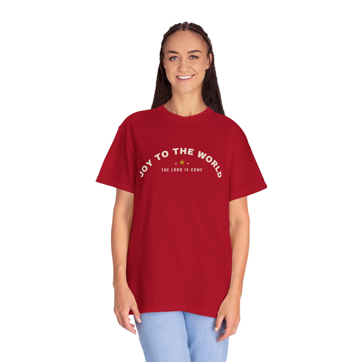 Joy to the World Shirt, Comfort Colors Christian Christmas Tee, Retro Religious Christmas T-Shirt, Unisex Faith Holiday Shirt, Church Gift