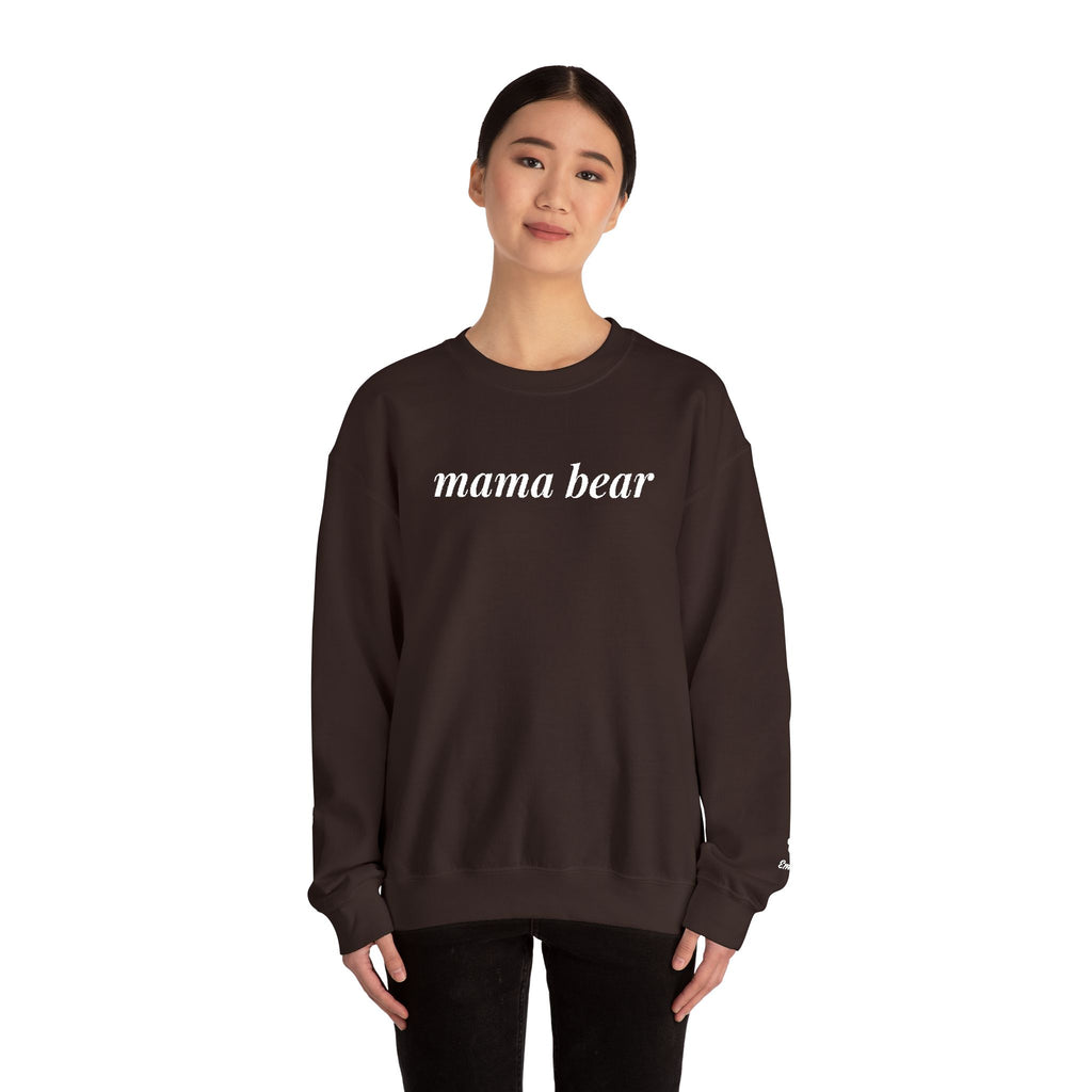 Mama Bear Sweatshirt, Embroidered Mama Bear Crewneck with Kids Names on Sleeve, Personalized Mom Gift, Custom Mama Sweatshirt