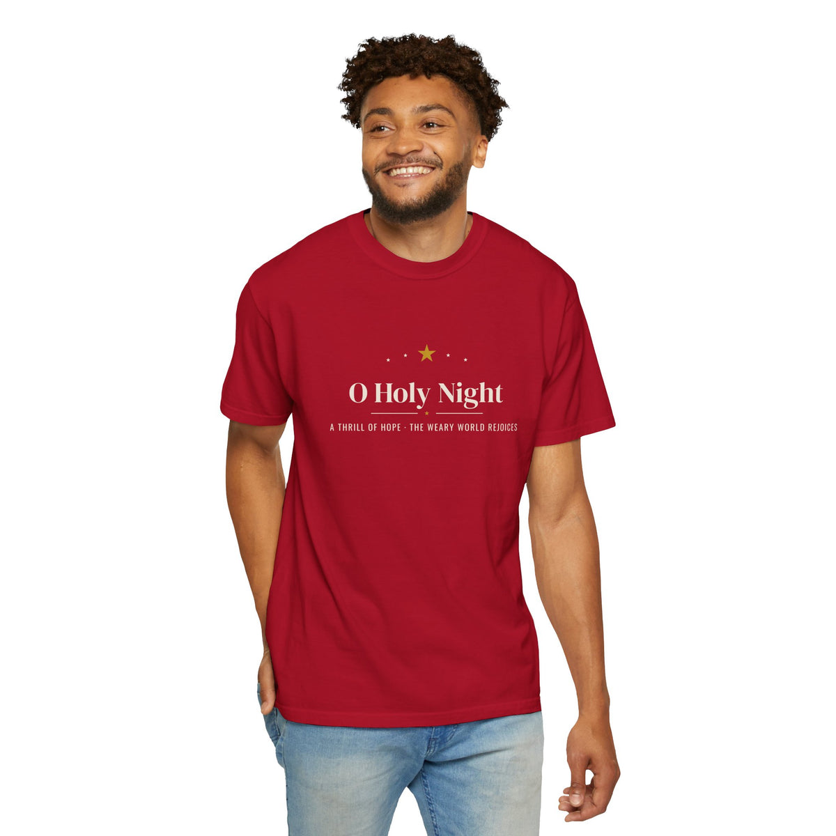 O Holy Night Shirt, Comfort Colors Christian Christmas Tee, Unisex Religious Christmas T-Shirt, Faith Holiday Gift, Christmas Hymn Shirt