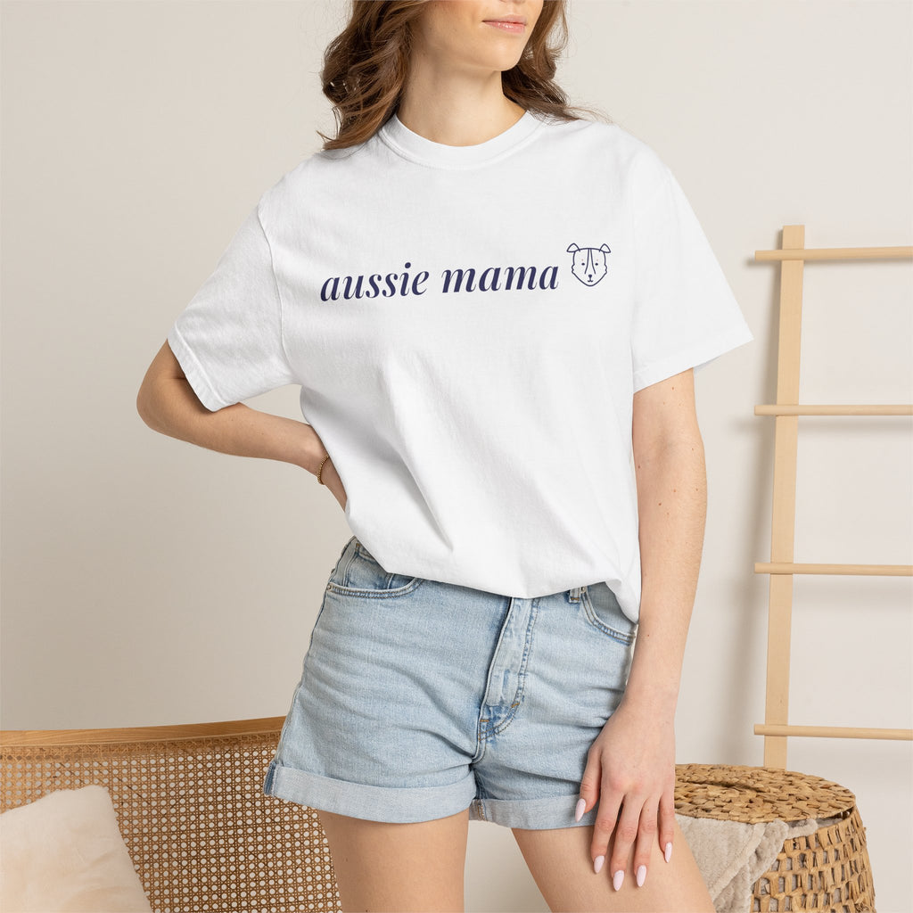 Aussie Mama Australian Shepherd dog mom t-shirt