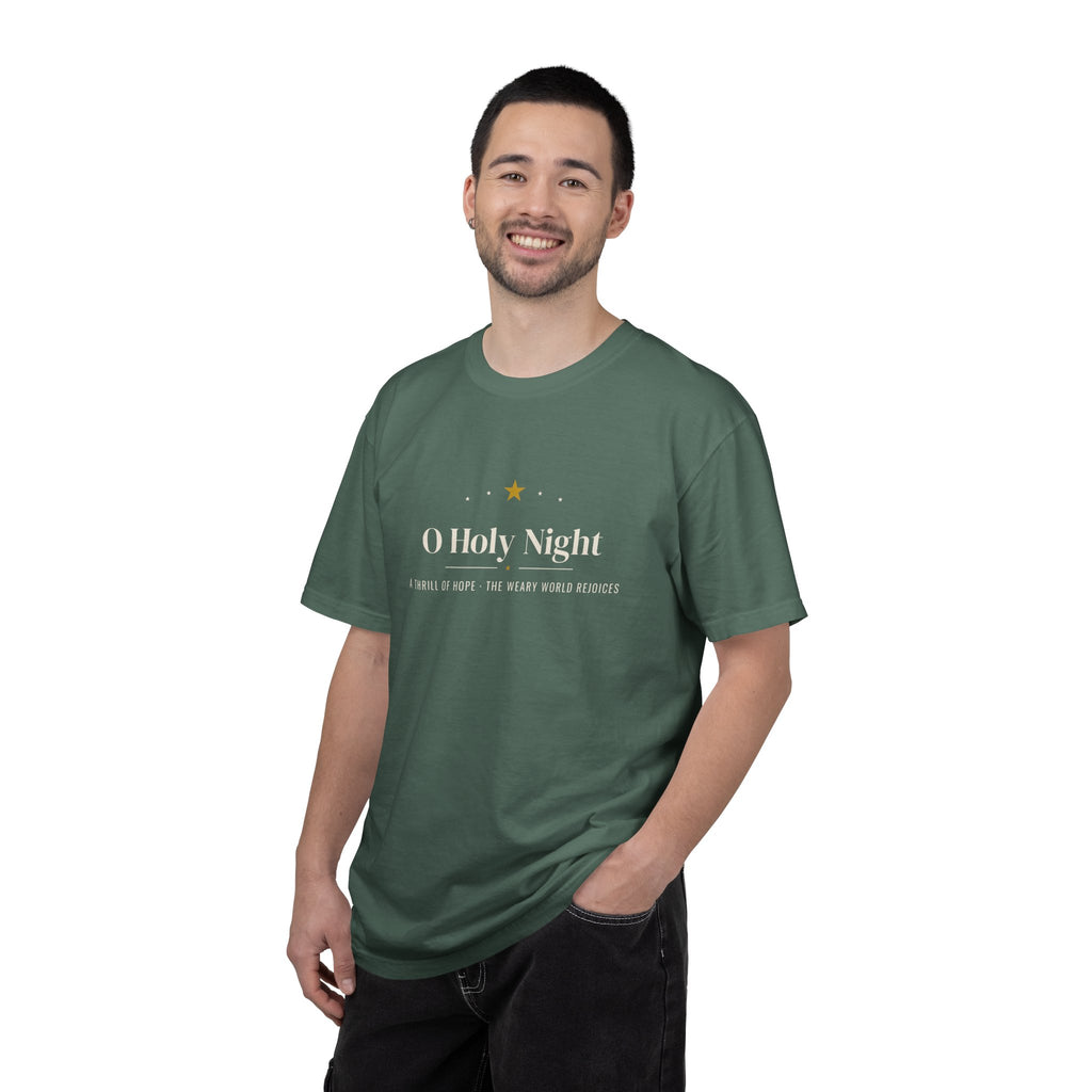 O Holy Night Shirt, Comfort Colors Christian Christmas Tee, Unisex Religious Christmas T-Shirt, Faith Holiday Gift, Christmas Hymn Shirt