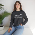 Merry Christmas Embroidered Sweatshirt, Bow Christmas Crewneck for Women, Cute Coquette Holiday Sweater, Christmas Gift for Her