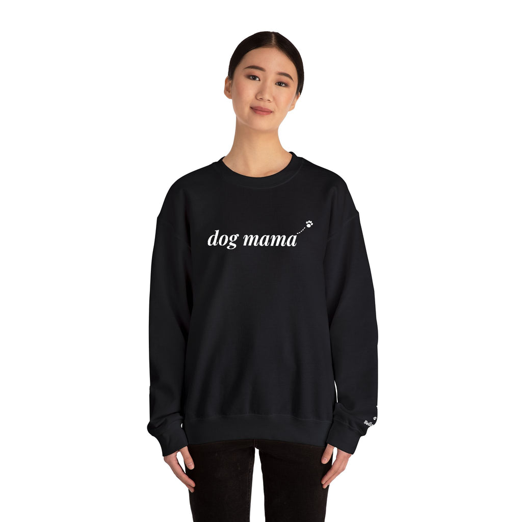 Dog Mama Sweatshirt, Personalized Dog Name on Sleeve, Embroidered Dog Mom Crewneck, Custom Pet Name Gift, Dog Lover Christmas Gift