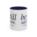 Be Still and Know Accent Mug | Psalm 46:10 Navy Christian Coffee Mug for Women | Faith Gift 11oz