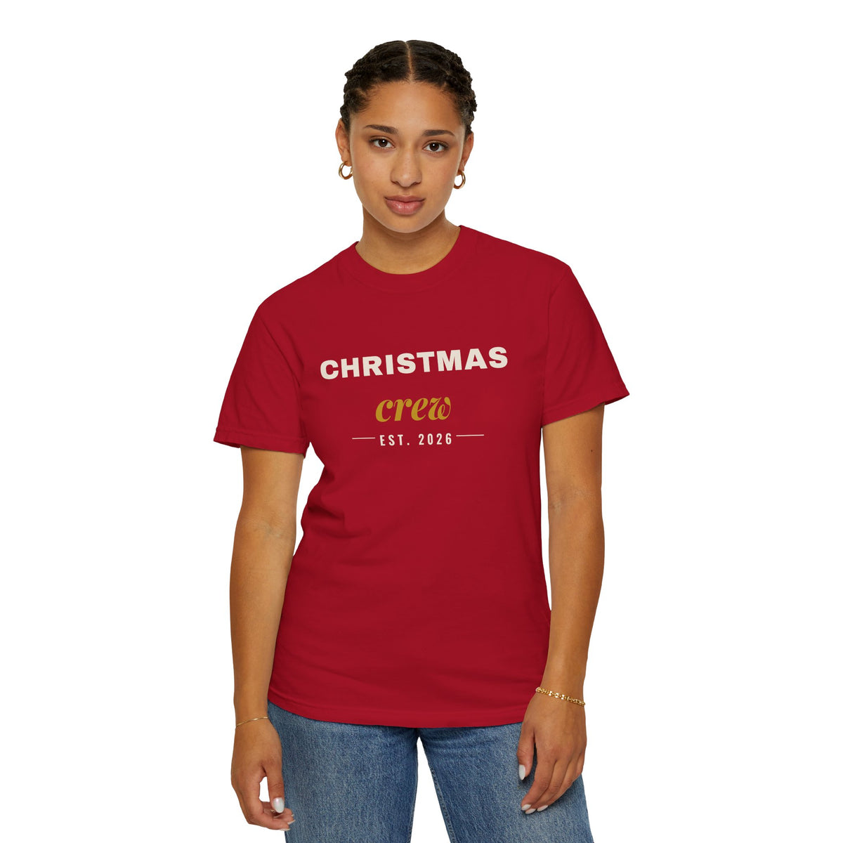 Christmas Crew Shirt 2026, Comfort Colors Matching Family Christmas Tee, Unisex Group Christmas T-Shirt, Family Photo Holiday Shirt